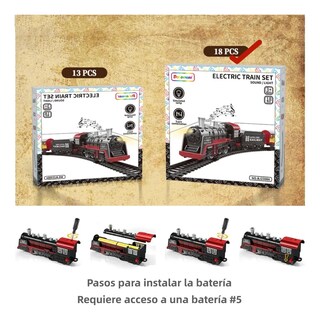 Foto 2 | Foto 2 | Tren Eléctrico De Carga Y Pasajeros Juguete Niño Militar