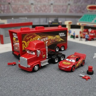 Foto 5 | Foto 5 | Trailer Y Carro Rayo Mcqueen Cars Metal Plástico Color Rojo.