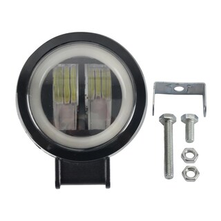 Foto 1 | Foto 1 | Faro Auxiliar 2 Leds Redondo 20w / Estrobo / Ojo Angel Blanco 6w 12v Lm 800
