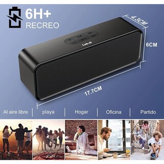 Foto 4 | Foto 4 | Bocina Bluetooth Lab.g Portátil Inalambrica Altavoces Recargables Negro