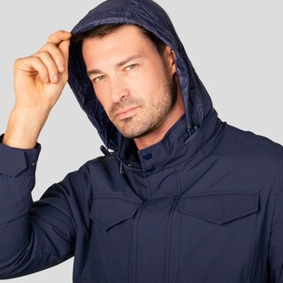 Foto 4 | Foto 4 | Chamarra Con Capucha Oculta Para Hombre Y Cuello Alto Greenlander Azul Marino