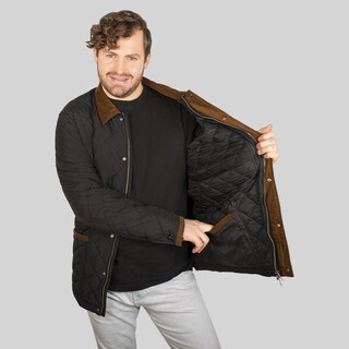 Foto 2 | Foto 2 | Chamarra Capitonada Plus Size Para Hombre Con Bolsa Interior Greenlander Negro