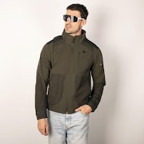 Chamarra Repelente Al Agua Para Hombre Con Capucha Desmontable Greenlander Verde Oscuro