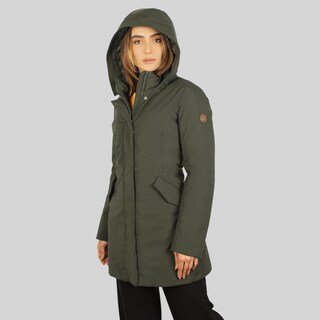 Foto 5 | Foto 5 | Chamarra Larga Para Mujer Greenlander Con Gorro Verde Oscuro