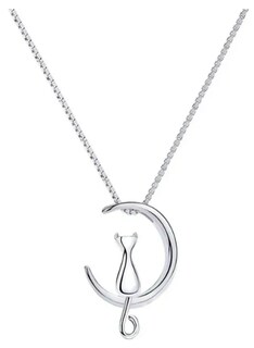 Foto 2 | Foto 2 | Set De Joyería Xtellar En Plata Para Mujer Con Diseño De Luna Y Gato