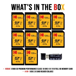 Foto 6 | Foto 6 | Tarjeta de Memoria Kodak Sdxc Uhs-i Clase 10 V10 De 128 Gb 10 Piezas- Venta Internacional
