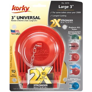 Foto 1 | Foto 1 | Tapeta De Inodoro Korky De 3 Pulgadas 2 Unidades Goma Universal De Primera Calidad - Venta Internacional.