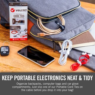 Foto 2 | Foto 2 | Set De 6 Organizadores Portátiles Para Cables Con Cierre De Velcro De 3 Tamaños - Venta Internacional.