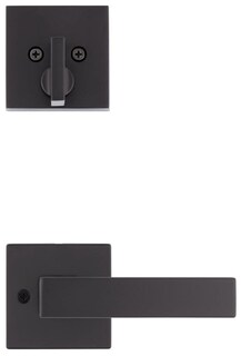 Foto 2 | Foto 2 | Manija De Puerta Kwikset 971salsqt Con Placa Cuadrada Y Cilindro Sencillo - Venta Internacional.