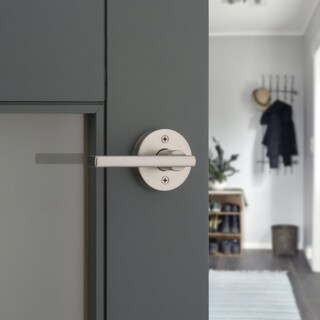 Foto 2 | Foto 2 | Tirador De Puerta Ficticio Kwikset Halifax De Níquel Satinado De Una Cara - Venta Internacional.
