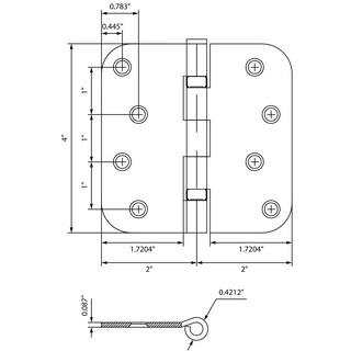 Foto 5 | Foto 5 | Bisagras Para Puerta Stone Harbor Hardware 10 Cm Con Rodamiento De Bolas Satinado - Venta Internacional.
