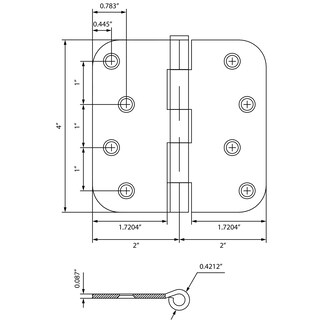 Foto 4 | Foto 4 | Bisagras Para Puerta Stone Harbor Hardware 10 X 10 Cm Níquel Satinado Paquete De 3 - Venta Internacional.