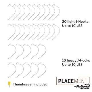 Foto 2 | Foto 2 | Colgador De Fotos National Hardware J-hook De Acero Paquete De 30 - Venta Internacional.