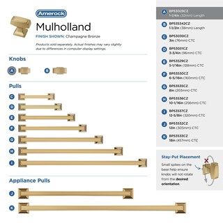 Foto 4 | Foto 4 | Pomo De Armario Amerock Mulholland Champagne Bronze 32 Mm - Venta Internacional.
