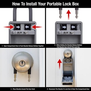 Foto 5 | Foto 5 | Lock Box Master Lock Combinación Metálica De 4 Dígitos 14 X 8 X 13 Cm - Venta Internacional.