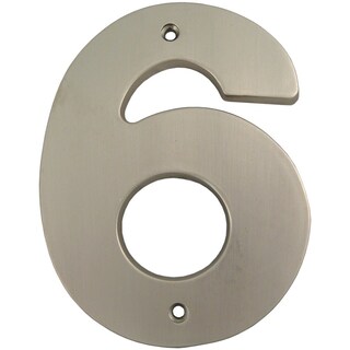 Foto 1 | Foto 1 | House Number Stone Harbor Hardware #6 Níquel Satinado 13 Cm - Venta Internacional.