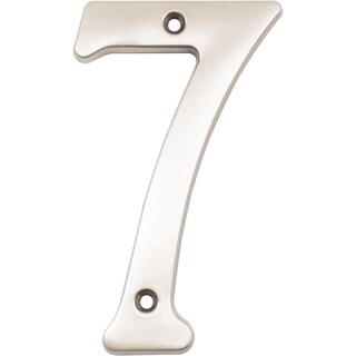 Foto 1 | Foto 1 | House Number 7 Stone Harbor Hardware Níquel Satinado 10 Cm - Venta Internacional.