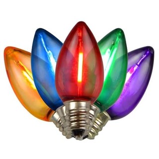 Foto 1 | Foto 1 | Focos Navideños Led C7 Multicolores 25 Unidades - Venta Internacional.