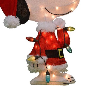 Foto 3 | Foto 3 | Exhibidor Exterior Iluminado Productworks Snoopy Papá Noel 61 Cm - Venta Internacional.
