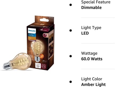 Foto 7 | Foto 7 | Bombilla Led Philips De 6 5 W (60 W) A19 Vintage Edison Paquete De 1 - Venta Internacional.