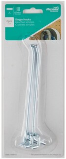 Foto 2 | Foto 2 | Gancho Para Una Sola Clavija National Mfg Steel 14 Cm Paquete De 2 - Venta Internacional.