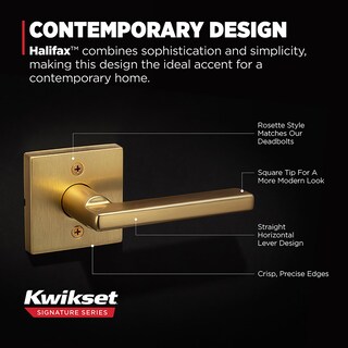 Foto 3 | Foto 3 | Tirador De Puerta Ficticio Kwikset Halifax De Latón Satinado De Una Cara - Venta Internacional.