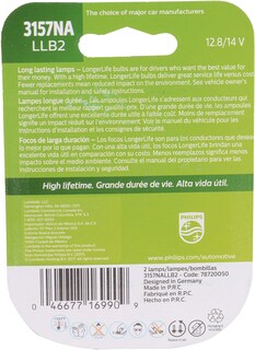 Foto 2 | Foto 2 | Bombilla En Miniatura Philips 3157nallb2 Longerlife Paquete De 2 - Venta Internacional.