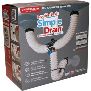 Foto 4 | Foto 4 | Kit De Desagüe Para Fregadero Simple Drain Doble Lavabo Latón Flexible - Venta Internacional.