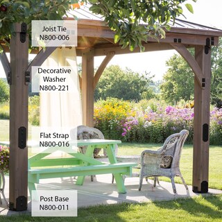 Foto 6 | Foto 6 | Post Base National Hardware N800-011 13 X 14 X 14 Cm Color Negro - Venta Internacional.