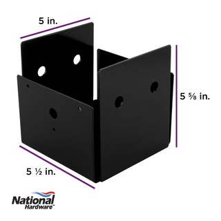 Foto 3 | Foto 3 | National Hardware N800-211 - Base Estructural Para Postes Color Negro 13 X 14 X 14 Cm - Venta Internacional.