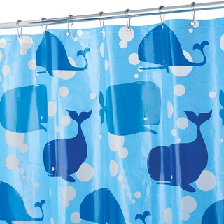 Foto 2 | Foto 2 | Cortina De Ducha Interdesign Moby Sin Pvc 183 X 183 Cm Color Azul - Venta Internacional.