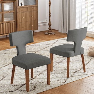 Foto 1 | Foto 1 | Juego de 2 Sillas para Comedor Yatahome Gris Diseño Moderno con Respaldo