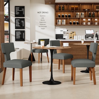 Foto 8 | Foto 8 | Juego de 2 Sillas para Comedor Yatahome Gris Diseño Moderno con Respaldo