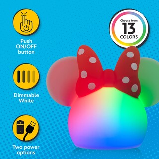 Foto 2 | Foto 2 | Batería Usb Y Batería Squishy Light De Minnie Mouse De Disney Que Cambia De Color - Venta Internacional.