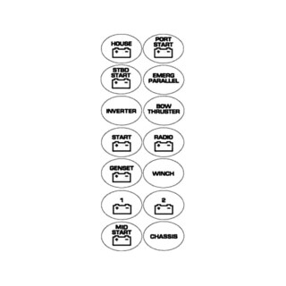 Foto 1 | Foto 1 | Set De Etiquetas Marinco 713 Para 701 Contour Battery Master Switch - Venta Internacional.