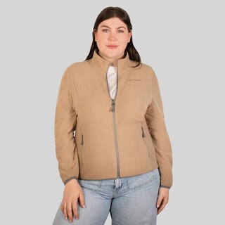 Foto 1 | Foto 1 | Chamarra Fleece Plus Size Para Mujer Con Cuello Alto Y Bolsillos Greenlander Cafe