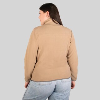 Foto 5 | Foto 5 | Chamarra Fleece Plus Size Para Mujer Con Cuello Alto Y Bolsillos Greenlander Cafe