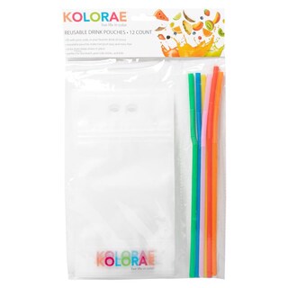 Foto 1 | Foto 1 | Bolsa Para Bebidas Blueoco Kolorae De Plástico Transparente 270 Ml (paquete De 12) - Venta Internacional.