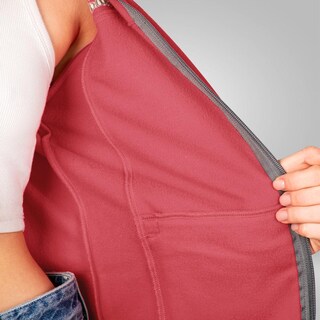 Foto 5 | Foto 5 | Chamarra De Fleece Para Mujer Con Cuello Alto Y Bolsillos Greenlander Rojo