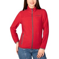 Chamarra De Fleece Para Mujer Con Cuello Alto Y Bolsillos Greenlander Vino