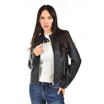 Chamarra Estilo Biker Roman Fashion /juvenil  7370 (negro) Negro