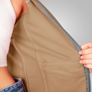 Foto 4 | Foto 4 | Chamarra De Fleece Para Mujer Con Cuello Alto Y Bolsillos Greenlander Beige