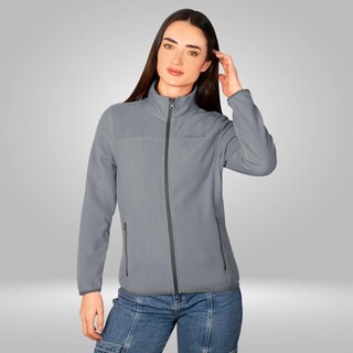 Foto 3 | Foto 3 | Chamarra De Fleece Para Mujer Con Cuello Alto Y Bolsillos Greenlander Gris