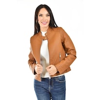 Chamarra Estilo Biker Roman Fashion /juvenil  7370 (camel) Cafe