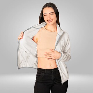 Foto 4 | Foto 4 | Chamarra De Fleece Para Mujer Con Cuello Alto Y Bolsillos Greenlander Blanco