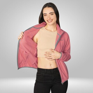 Foto 3 | Foto 3 | Chamarra De Fleece Para Mujer Con Cuello Alto Y Bolsillos Greenlander Rosa