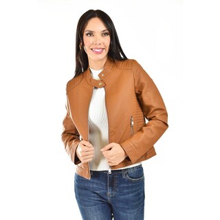 Foto 1 | Foto 1 | Chamarra Estilo Biker Roman Fashion /juvenil 7370 (camel) Cafe