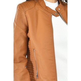 Foto 4 | Foto 4 | Chamarra Estilo Biker Roman Fashion /juvenil 7370 (camel) Cafe