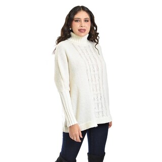 Foto 2 | Foto 2 | Sueter De Cuello Alto Roman Fashion /juvenil 4010 (hueso) Beige