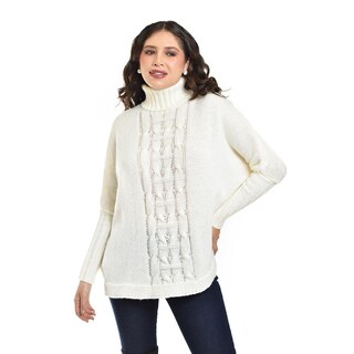 Foto 4 | Foto 4 | Sueter De Cuello Alto Roman Fashion /juvenil 4010 (hueso) Beige